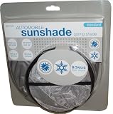 Automobile Sunshade - Standard Size Silver Color Spring Shade with Bonus Side Shade