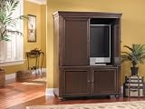Bush Furniture Savannah Collection Pocket Door Armoire, Mocha Cherry