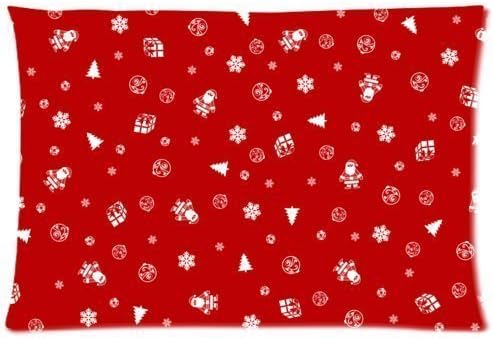 Crimson Snowflake, Santa, Christmas Tree, Bell Throw Pillow Case Decorative Cushion Cover Pillowcase 20x30 inch
