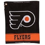 NHL Philadelphia Flyers 16'' x 19'' Woven Terry Golf Towel - Black