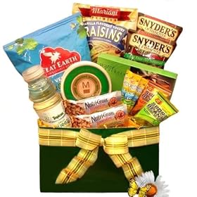 "Healthy Snacks" Gift Basket - Great Care Package for College or Prep Students Away from Home