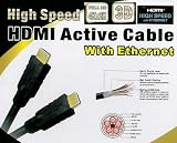 PTC 79ft (25m) Premium HDMI cable with Ethernet - Built-in Signal Amplifier to maintain signal integrity over long distance - Supports 4K video and 3D TV