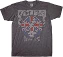 Grateful Dead Europe 1972 Charcoal Gray Mens T-Shirt Tee