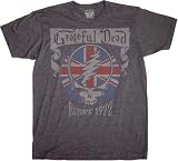 Grateful Dead Europe 1972 Charcoal Gray Mens T-Shirt Tee