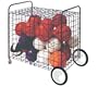 Champion Sports Lockable Ball Storage Locker With Terrain Wheels (36 Inch x 24 Inch x 36 Inch)