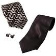 Boston Traveler Men's 2 Tie, 2 Hanky and Cufflink boxed Gift Set