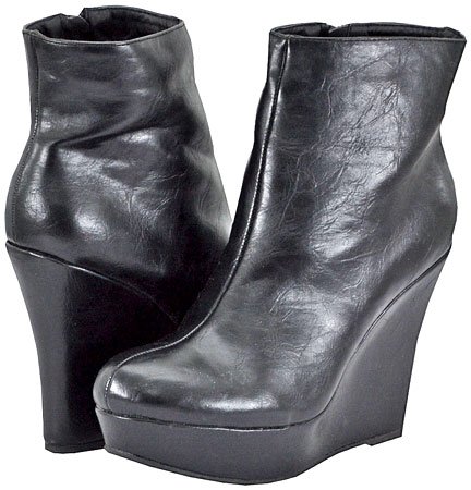 Bamboo Ceasar-01N Black Women Ankle Boots