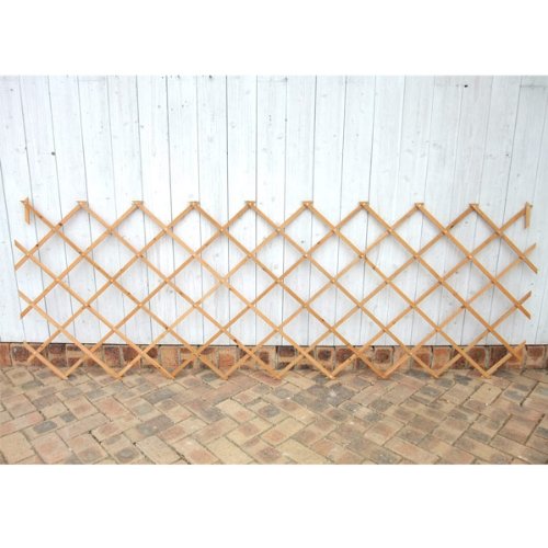 [お買得！]木製厚手伸縮トレリス：100×200cm カントリーウッド 2本セット