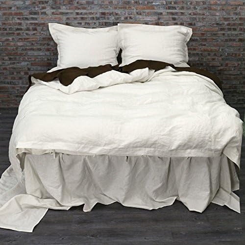 Linenshed - EUR King 100% Pure Linen Duvet Cover Chalk (94Wx90L)