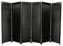 Wide Wider Big Bigger Room Dividers - 5.5 Foot Tall Shutter Style Folding Privacy Screen Room Divider w/ Blinds - 6 Panel Black