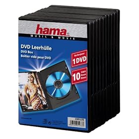 Hama - Lot de 10 bo�tiers vides Noirs pour DVD