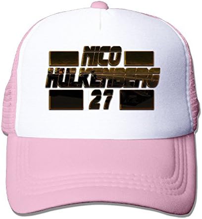 QATARINA Custom Sahara Force India F1 Team NO.27 Nico Hulkenberg Mesh Cap Baseball Hat Pink