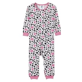 Gerber Dalmation Hearts Cotton PJs Unionsuit, White
