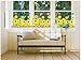 DZT Sunflowers & Butterflies in Fence Print PVC Removable Wallpaper Wall Decal Stickers