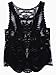 Persun Women Lace Floral Sleeveless Mesh Crochet Vest Tank Top Shirt Blouse
