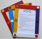 Kids Art Frames - Button Frames - Multicolor Lightweight Plastic Frames - Standard Size