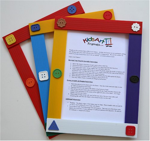 Childrens Toyshop  Toys : Kids Art Frames - Button Frames - Multicolor Lightweight Plastic Frames - Standard Size