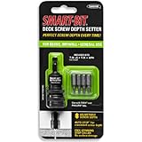 Smart-Bit Depth Setter for Decks and Drywall - Clutch Driver with Adjustable Depth