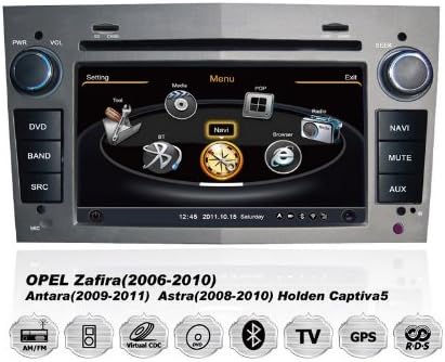 REALMEDIA Opel Astra Corsa Zafira OEM Digital Touch Screen Car Stereo 3D Navigation GPS DVD TV USB SD iPod Bluetooth Hands-free Multimedia Player GRY +++with REALMEDIASHOP GERMANY Warranty+++