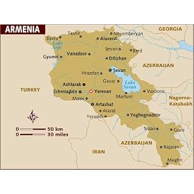 photographie Map of Armenia. est disperible en (L x H): 90 x 70 cm de L. Planet Images Maps