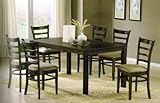 7pc Dining Table & Chairs Set in Espresso Finish