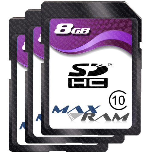 3 x Speicherkarte SD SDHC 8 GB