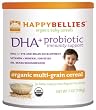 HAPPYBELLIES Oganic Baby Cereals, DHA + Probiotic, Organic Multigrain Cereal, 7-Ounce Canisters (Pack of 6)