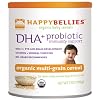 HAPPYBELLIES Organic Baby Cereals, DHA + Probiotic, Organic Multigrain Cereal, 7-Ounce Canisters (Pack of 6)