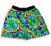 Fun Boxer - Mens 'Tye Dye Smiley Face' Cotton Boxer Shorts, Green, Multi