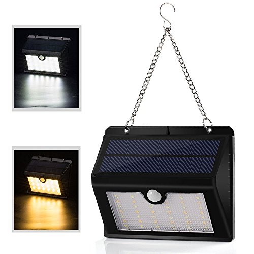 [dual color light 300lumens max] 44led solar outdoor mo…
