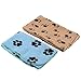 Pecute Dog Blanket Puppy Cat Soft Warm Bed Mat Paw Print Fleece Cushion 2 Pack Random Color