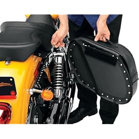 Saddlemen Drifter Teardrop Saddlebags with Shock Cutaway - --/Black