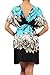 Modern Kiwi Wildflower Print V-Neck Kimono Dress