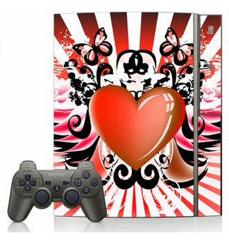 Winged Heart Skin for Sony Playstation 3 Console Winged Heart Skin for Sony Playstation 3 Console