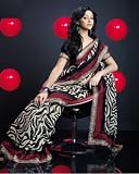 Aakriti Printed Georgette Saree / Sari fabric for casual wear