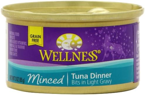 Wellness Complete Health Minced Adult Wet Cat Food, Natural, Protein-Rich, Grain Free, 3 Ounce, 24 Pack, (Tuna Entrée)