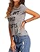 Haola Women's Casual Tops Summer Street Printed T-Shirt Short Sleeve Funny Tees