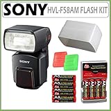 Sony HVL-F58AM High-Power Digital Camera Flash + Accessory Outfit