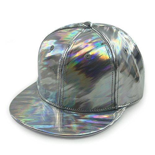 Jescakoo Cool PU Leather Snackback Cap Flat Brim Hip-hop Hat Snake Skin