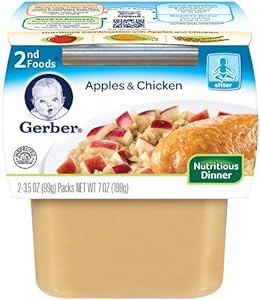 Amazon.com : Gerber 2nd Foods, Apples and Chicken, 7-Ounce (Pack of 8 ...