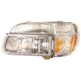 1995-2001 Ford Explorer Crystal Headlights Chrome Amber by Instyleparts
