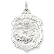 Sterling Silver Saint Michael Badge Medal