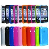 8 x Textured Silicone Skin Case Cover + 2 x TPU rubber Case Compatible With iPhone® 3G S 3GS (10 Packs case combo)