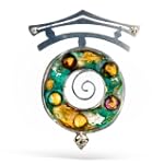 Green Spiral Buddah Temple Pin from the Artazia Collection #1703 GP OP