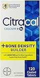 Citracal Plus Bone Density Builder Calcium and Vitamin D Coated Tablets, 120-Count Bottle