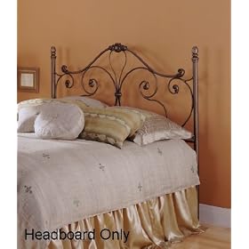 King Size Metal Headboard - Aynsley Traditional Design in Majestique Finish