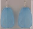 Blue Resin Diamond Cut Teabag Earrings