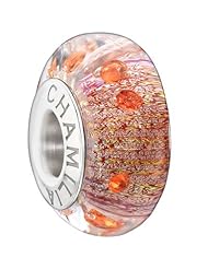 Authentic Chamilia Radiance Collection Sunset Flash CZ Murano Charm - 2116-0080