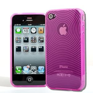 Pink Gel Silicone Protective Armour Case Cover & Screen Protector Kit for New Apple iPhone 4 4G HD