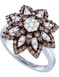 1.06CT-DIAMOND FLOWER RING / 10KWG